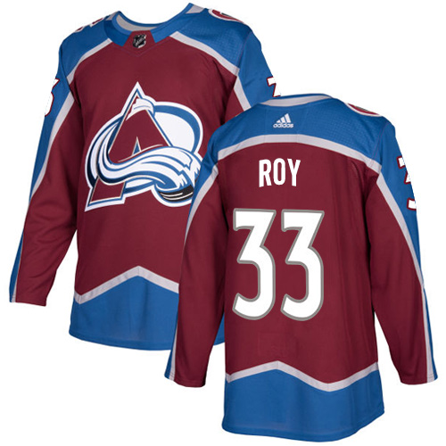 Adidas Avalanche #33 Patrick Roy Burgundy Home Authentic Stitched NHL Jersey - Click Image to Close